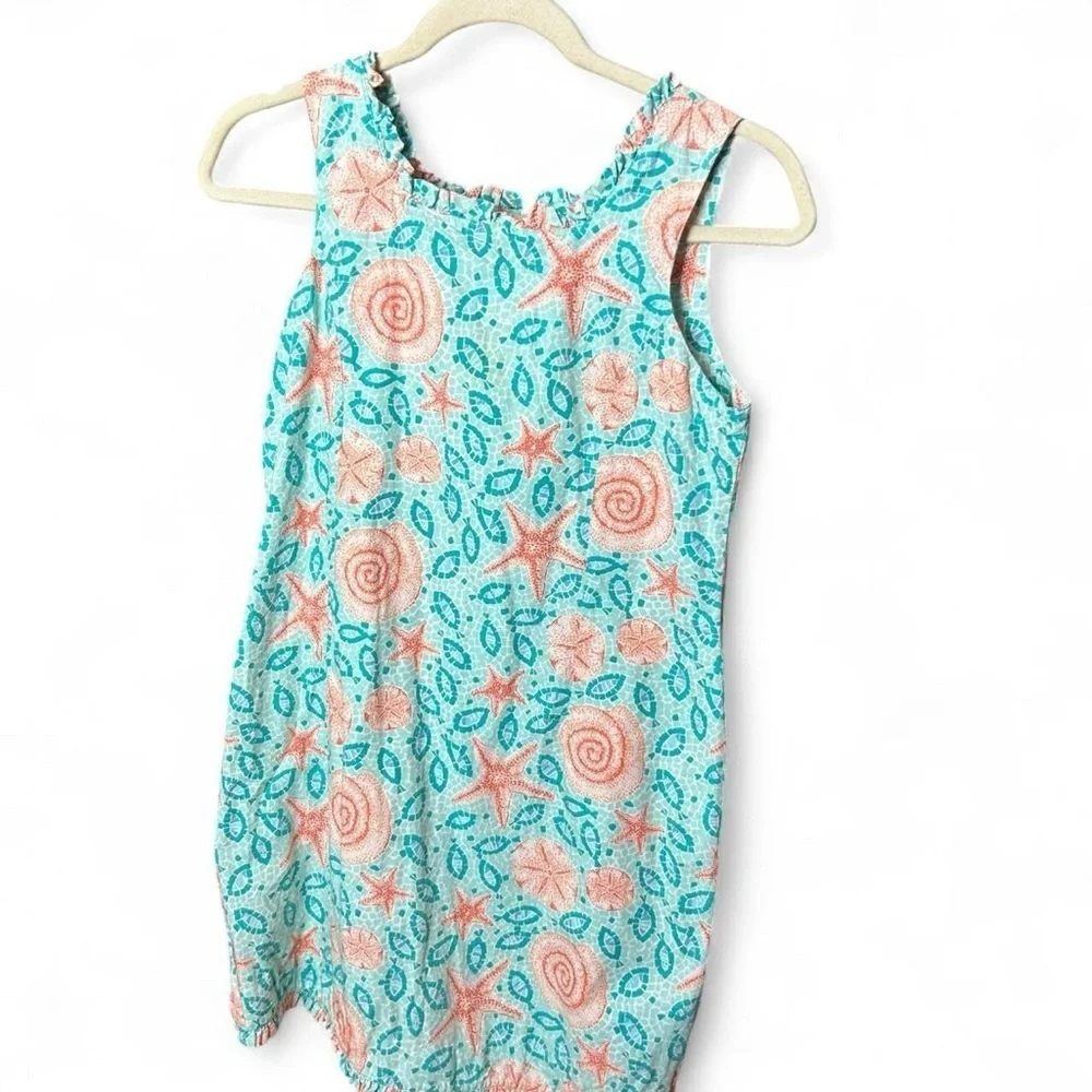 Vintage Lilly Pulitzer Girls Dress 🌊 Seashell Print Size 14